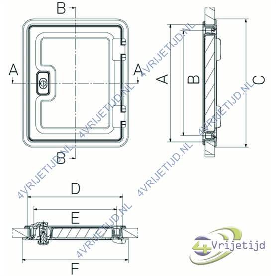 9104100202 - Dometic Seitz servicedeur SK4 360x310 - afbeelding 2