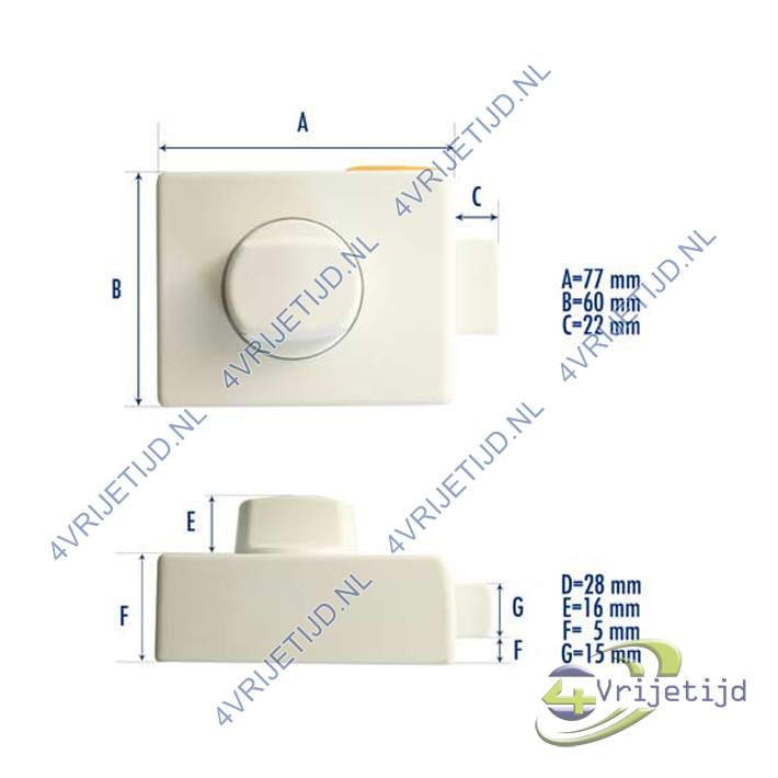 1958-2 - Heosafe Extra Slot Opbouw 2 X GelijkSluitend - afbeelding 2