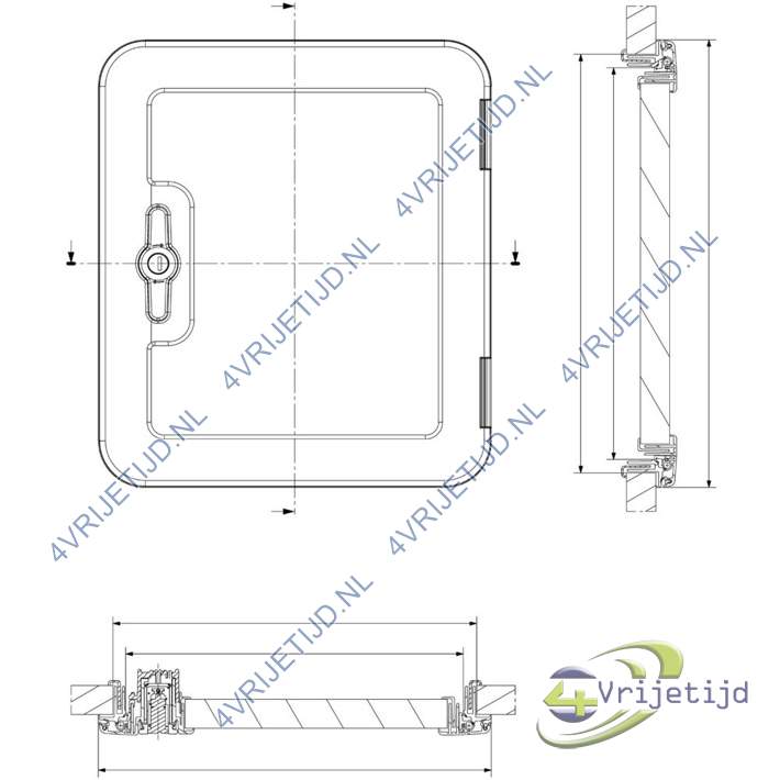 9104100203 - Dometic Seitz serviceluik SK5 650x350mm - afbeelding 3